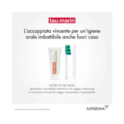 Tau-Marin Tau Kit spazzolino e dentifricio setole verdi e blu 20ml
