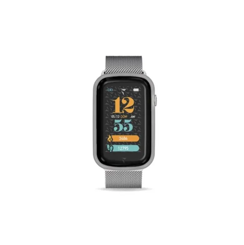 Techmade Smartwatch Steps Cinturino In Acciaio Maglia Milano Silver