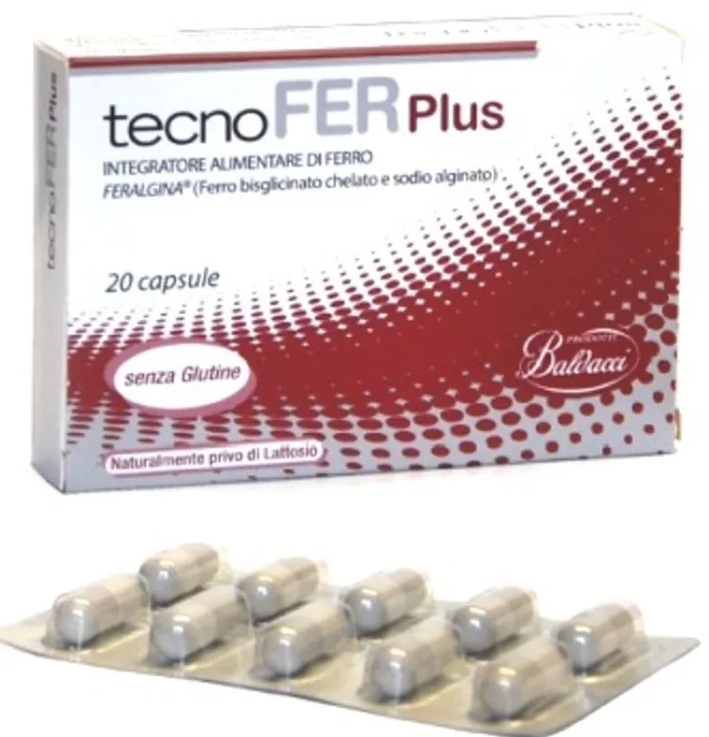Tecnofer Plus 20 Capsule - Integratore di Ferro Potenziato