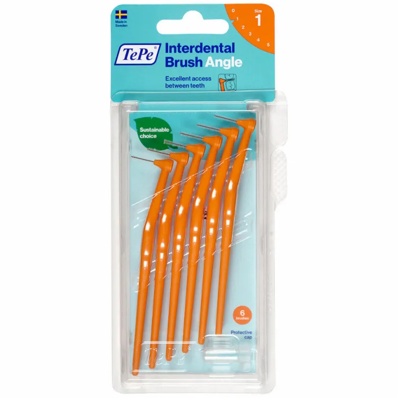Tepe Angle Arancione Scovolino Angolato Per Pulizia Interdentale Misura Iso 1 Filo 0,45 Mm 6 Pezzi