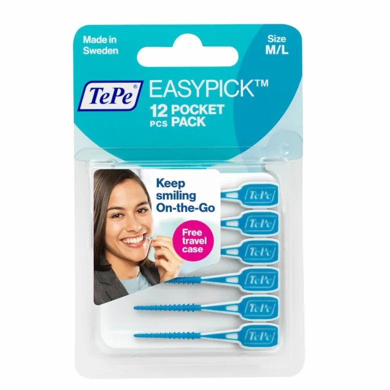 Tepe Easypick Scovolini Blu M/L Per Spazi Interdentali Medi O Larghi 12 Pezzi