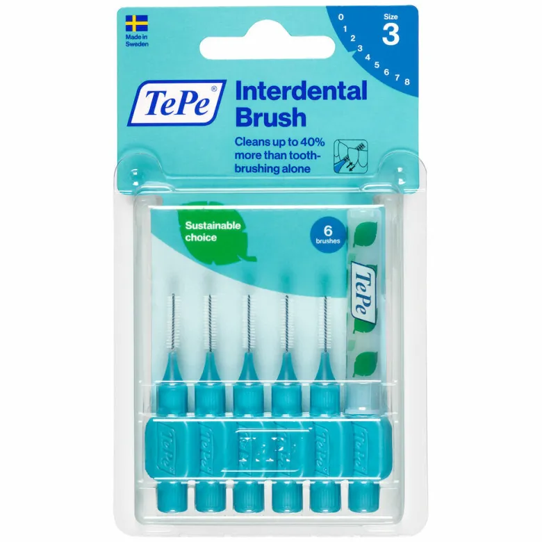 TePe Original Blu Scovolino Per Pulizia Interdentale Misura ISO 3 filo 0,6 mm 6 Pezzi