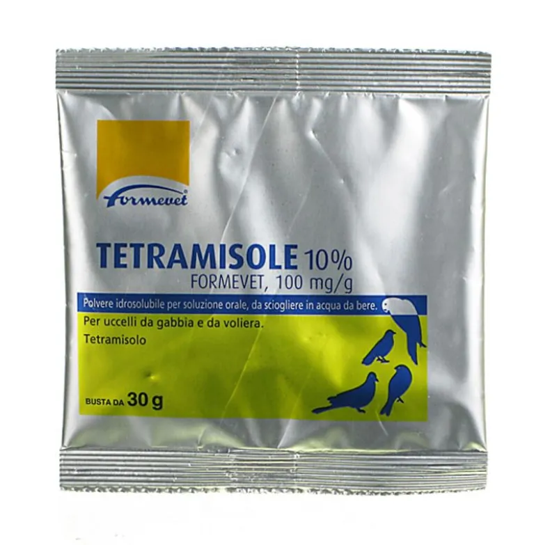 Tetramisole 10% formevet 100mg/g polvere per uccelli 30 g