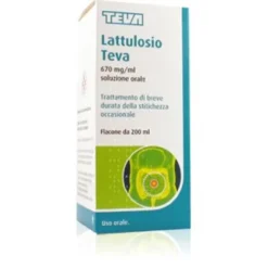 Teva Lattulosio 670mg/l soluzione orale flacone da 200ml stitichezza occasionale