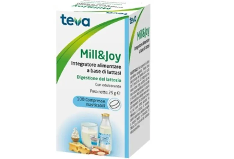 Teva Mill E Joy Integratore Alimentare lattasi 100 Compresse Masticabili digestione del lattosio