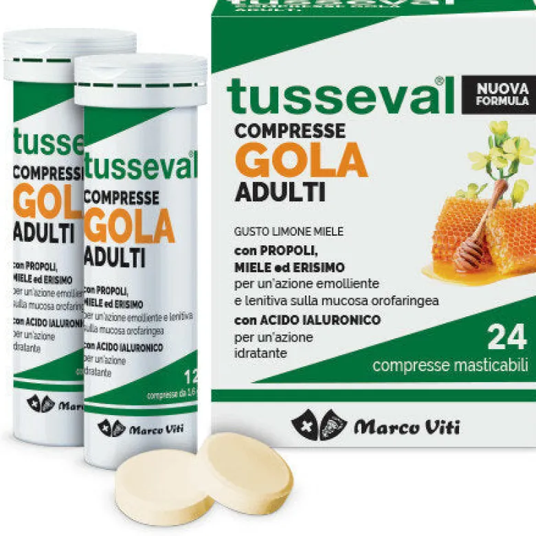 Tusseval Gola Adulti 24 Compresse Masticabili