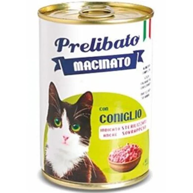 Unipro Prelibato Macinato Coniglio Per Gatti Sterilizzati o in Sovrappeso 400g