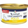 Unipro Unicamente Pollo Cibo Umido Gatti Adulti Barattolo 85g