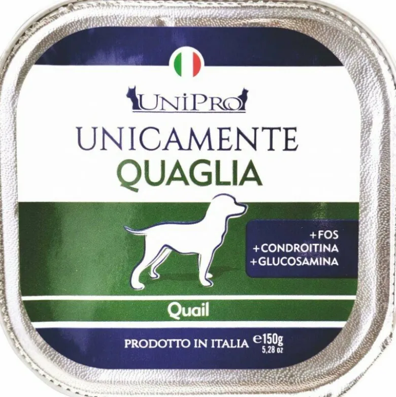 Unipro Unicamente Quaglia Cibo Umido Cani Adulti Vaschetta 150g