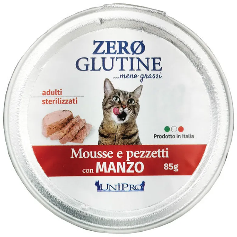 Unipro Zero Glutine Gatto Con Manzo 85g