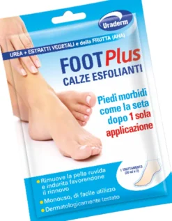 Uraderm Foot Plus Calze Esfolianti per rimuovere la pelle ruvida dei piedi 2 pezzi