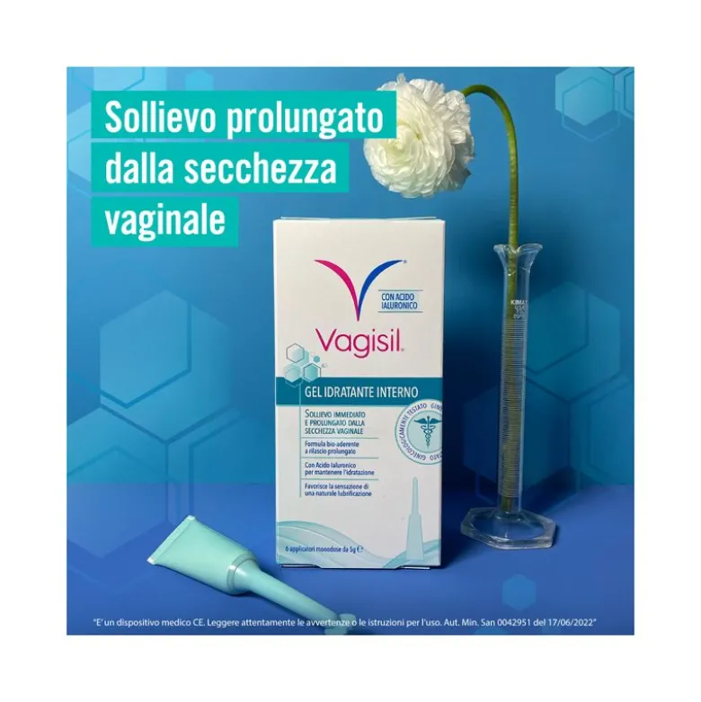 Vagisil Gel Lubrificante Idratante Interno Con Acido Ialuronico 6 Applicatori Monodose 30g