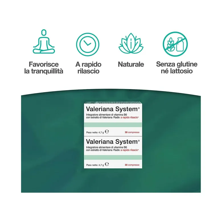 Valeriana System a rapido rilascio per favorire il sonno 60 compresse