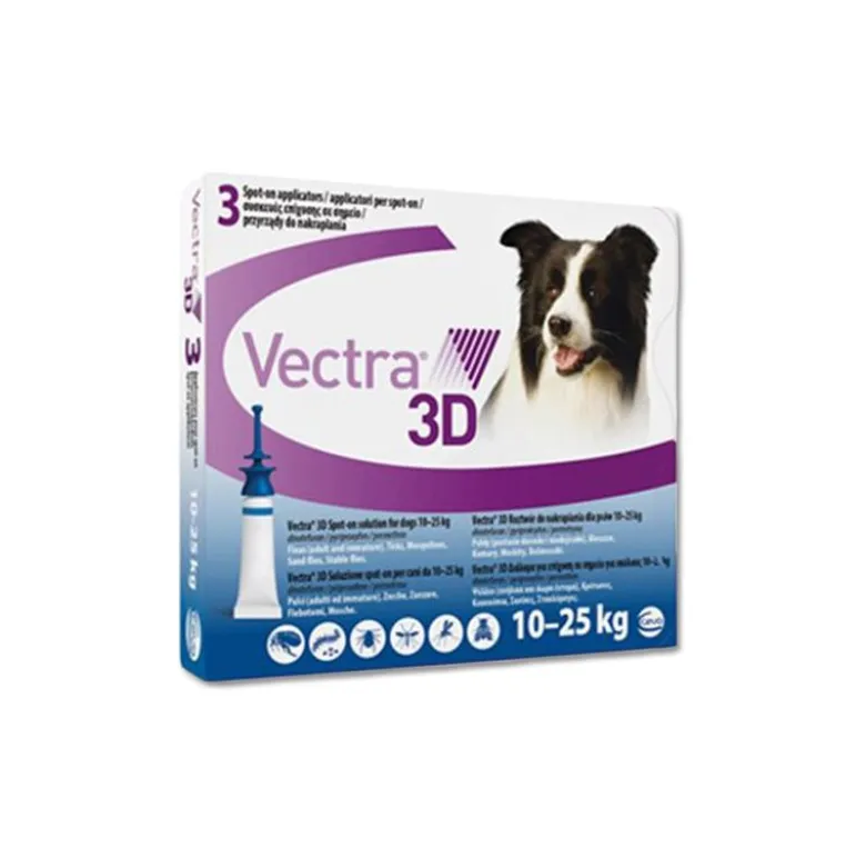 Vectra 3D Soluzione Antiparassitaria per cani da 10-25kg 3 Pipette blu