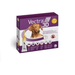 Vectra 3D Soluzione Antiparassitaria per cani da 1,5-4 kg giallo 3 pipette