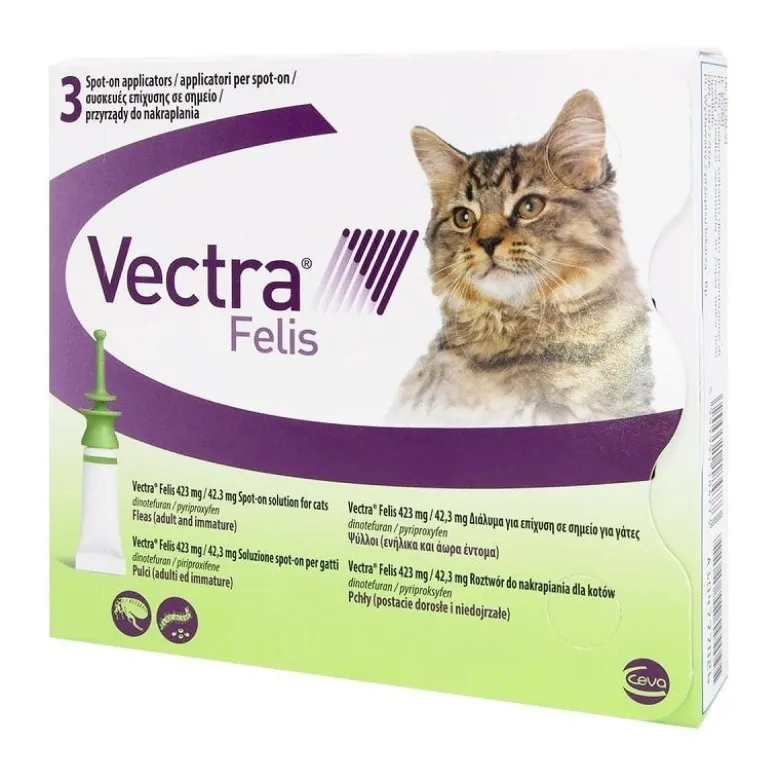 Vectra Felis Soluzione antiparassitaria Spot-on per gatti 3 pipette