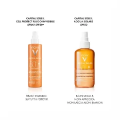 Vichy Capital Soleil Cell Protect Fluido Ultra Leggero Spray Protezione Alta SPF50 200 ml