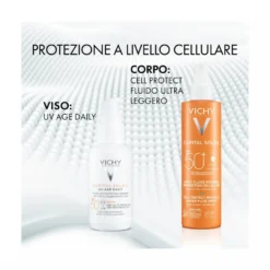 Vichy Capital Soleil Cell Protect Fluido Ultra Leggero Spray Protezione Alta SPF50 200 ml