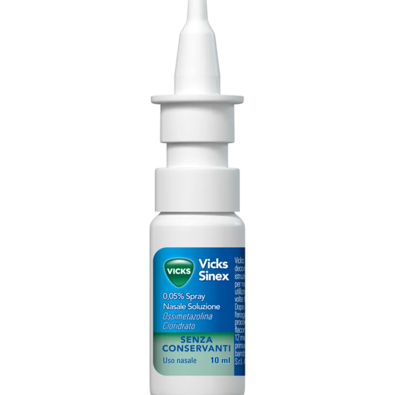 Vicks Sinex 0,5 Mg/ml Spray Nasale Soluzione 1 Flacone Hdpe da 10 ml con Pompa Dosatrice