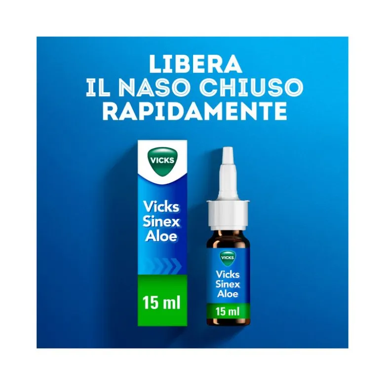 Vicks Sinex Spray Nasale Per Naso Chiuso Con Aloe Vera 15ml