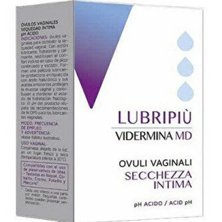 Vidermina MD Lubripiù utile per secchezza vaginale 10 ovuli