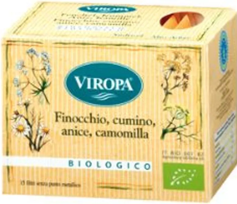Viropa Finocchio, cumino, anice, camomilla infuso biologico 15 filtri