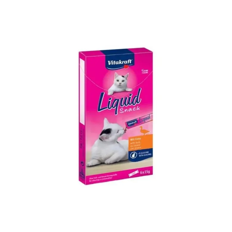 Vitakraft Liquid Snack Gusto Anatra Con Beta-Glucani Per Gatti Adulti Bustine 6x15g