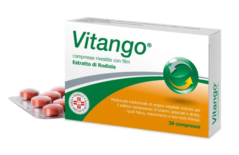 Vitango con estratto vegetale di Rhodiola Rosea per stress, affaticamento fisico e mentale, energia e concentrazione 30 compresse