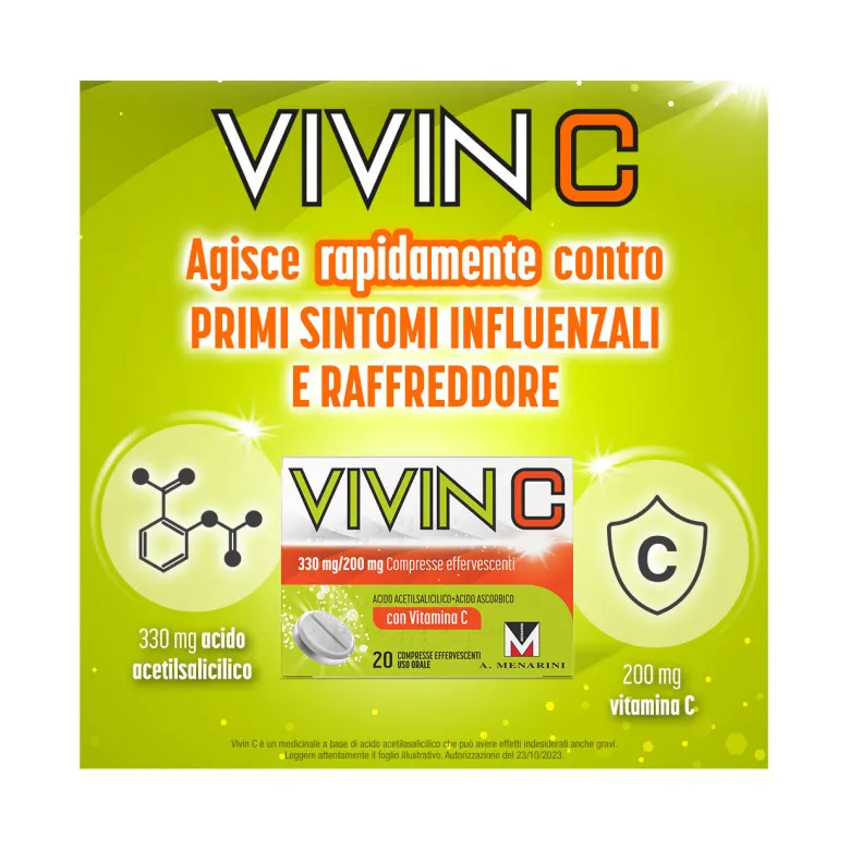 Vivin C 20 compresse effervescenti 330 mg + 200 mg
