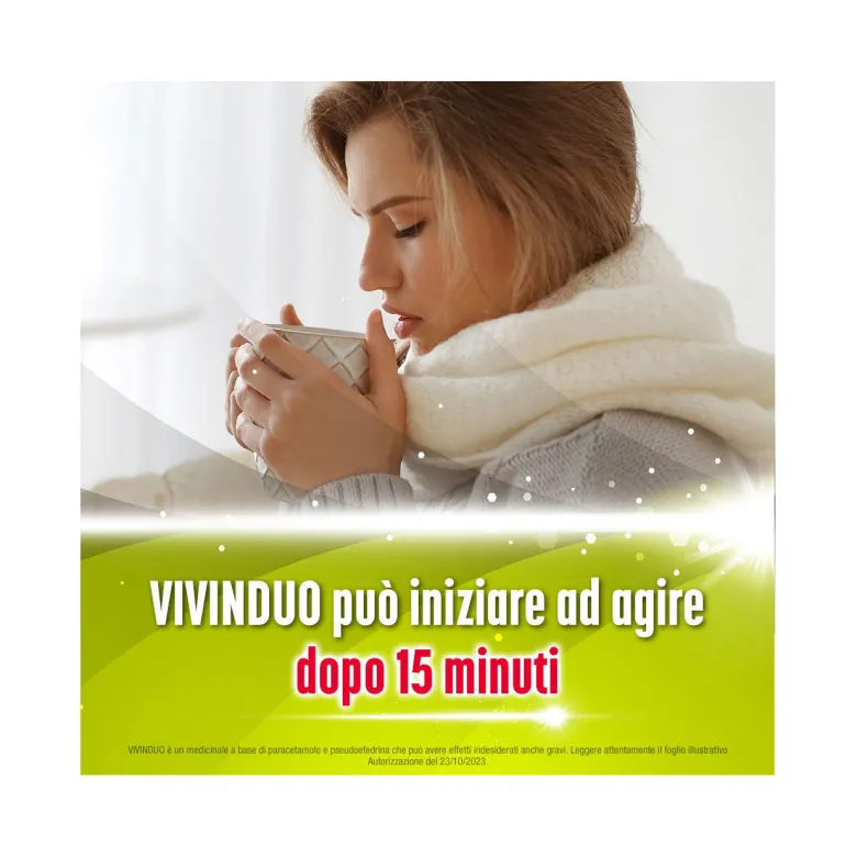Vivinduo Febbre e Congestione Nasale 500mg + 60mg 10 Bustine