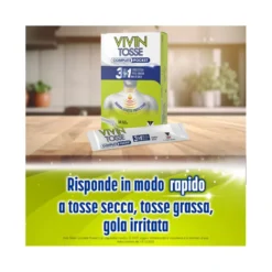 Vivin Tosse Complete 3in1 Pocket Tosse Secca Grassa Mal Di Gola 14 Stickpack