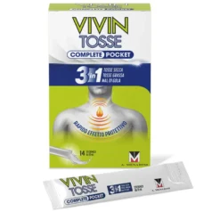 Vivin Tosse Complete 3in1 Pocket Tosse Secca Grassa Mal Di Gola 14 Stickpack