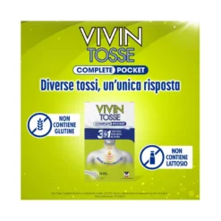 Vivin Tosse Complete 3in1 Pocket Tosse Secca Grassa Mal Di Gola 14 Stickpack