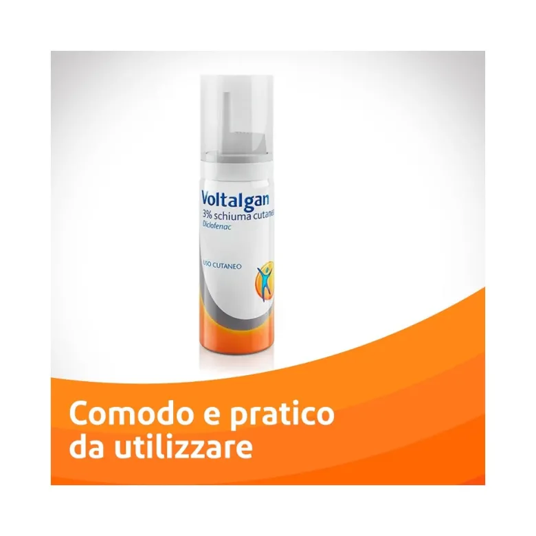 Voltalgan Antinfiammatorio Schiuma Cutanea 3% Diclofenac Distorsioni Strappi Muscolari 50ml