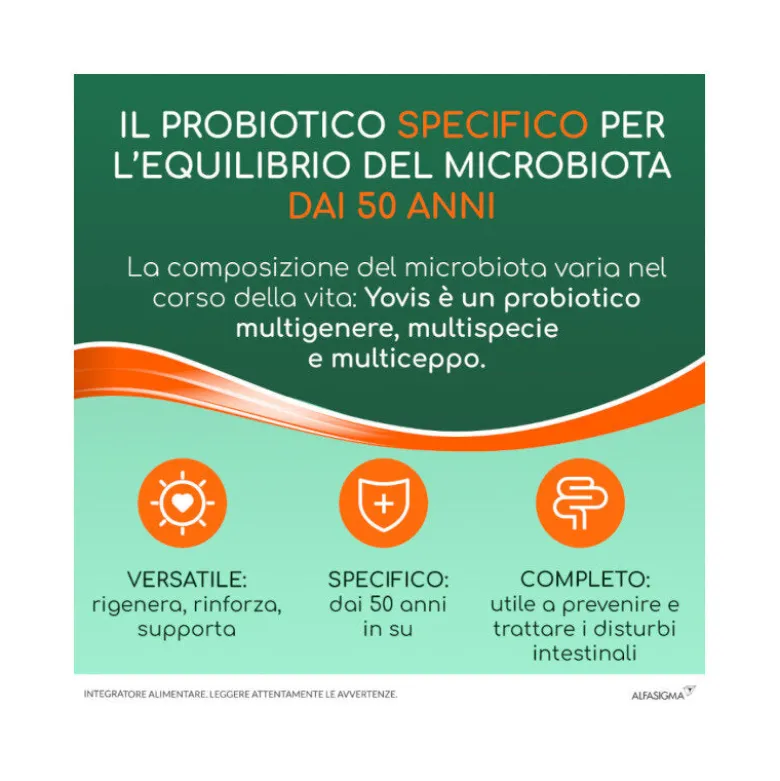 Yovis Rigenera 10 Bustine - Probiotico per Benessere Intestinale
