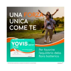 Yovis stick miliardi di fermenti per favorire l’equilibrio della flora batterica intestinale alterat