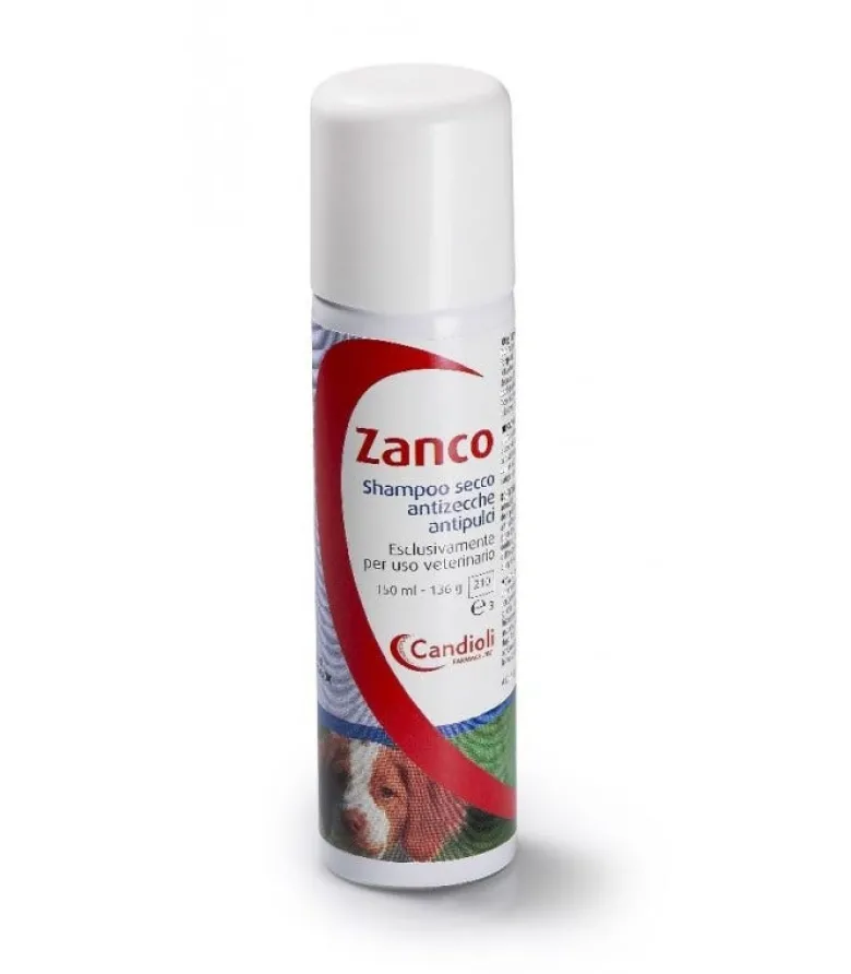 Zanco Shampoo Secco Antiparassitario Cani 150ml
