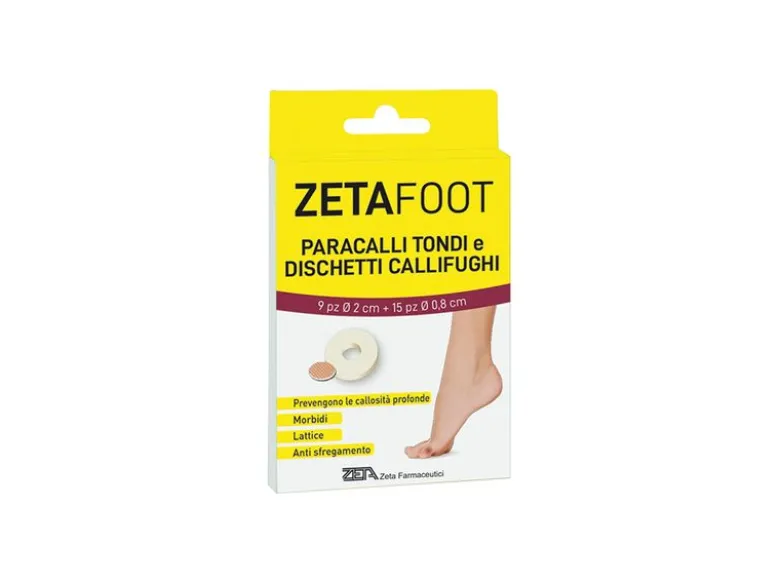 Zeta Foot Paracalli Tondi+ dischetti callifughi 9 pezzi 2cm+ 15 pezzi 0,8cm