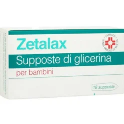 Zetalax Lassativo Supposte di Glicerina Per Bambini 18 Supposte