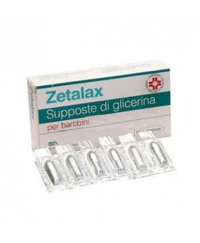 Zetalax Lassativo Supposte di Glicerina Per Bambini 18 Supposte