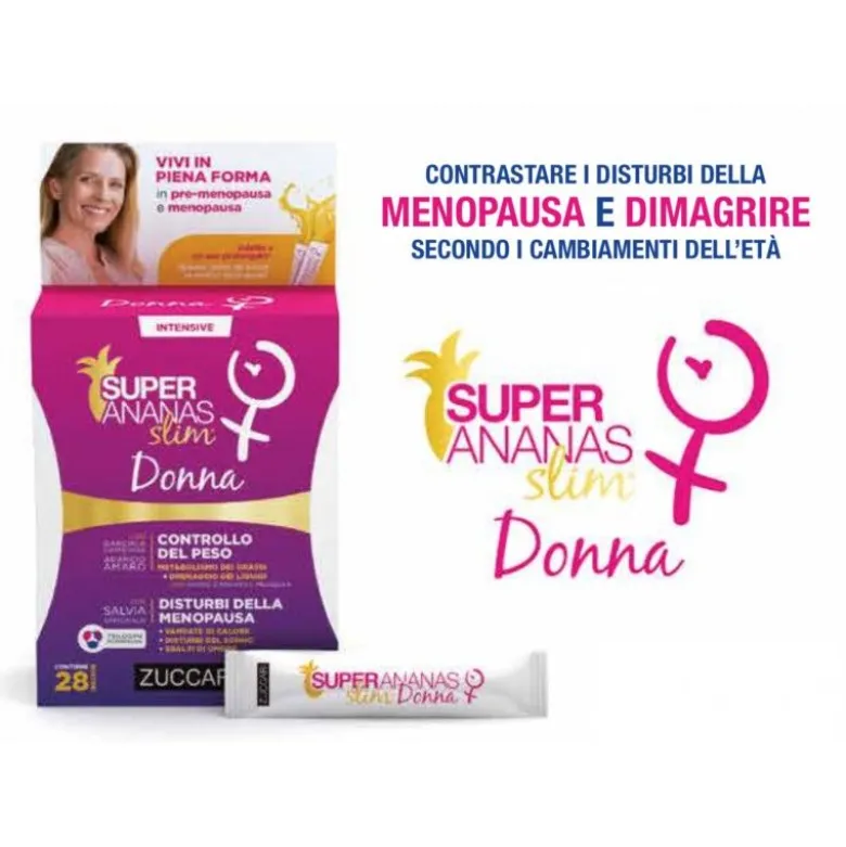 Zuccari Super Ananas Slim donna controllo del peso e disturbi della menopausa 28 bustine