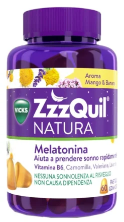 ZzzQuil NATURA 60 Gommose Mango Banana con Melatonina