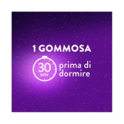 ZzzQuil NATURA Per Dormire 30 Gommose Mango Banana con Melatonina Camomilla Valeriana Lavanda