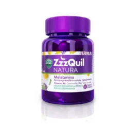ZzzQuil NATURA Per Dormire 30 Pastiglie Gommose a Base di Melatonina con Camomilla Valeriana Lavanda